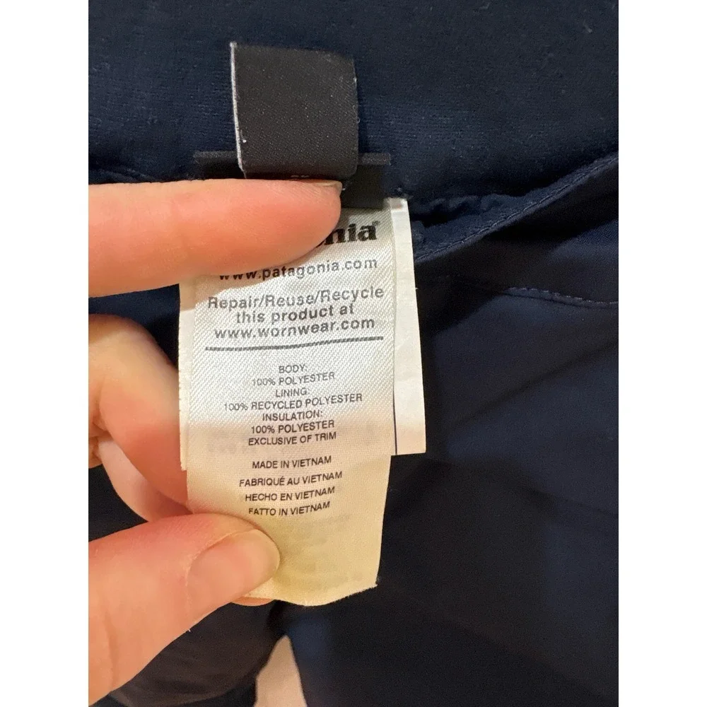 Patagonia Kids Navy Blue H2No Insulated Snow Pants Size Medium 10 Ski‎ Snowboard